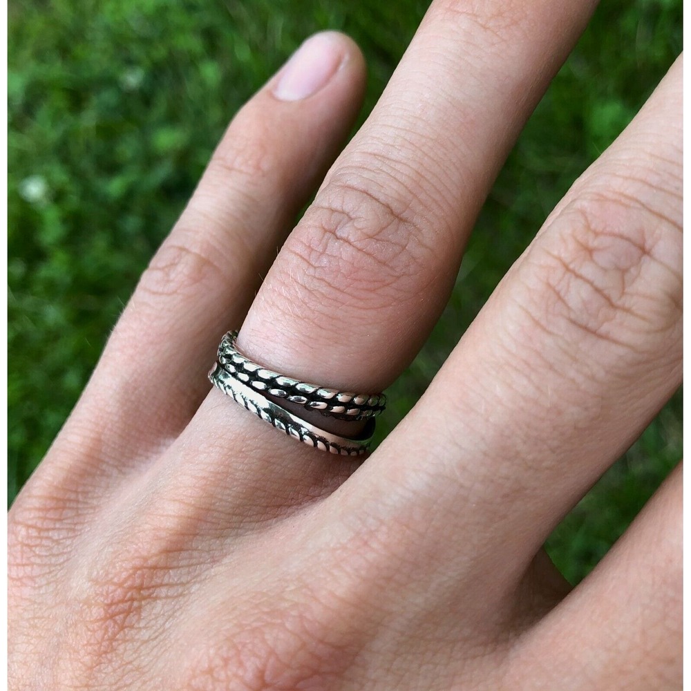 Stackable Rings, 925 Sterling Silver Rings, Statement Rings, Rings for Women's, - Picture 9 of 12